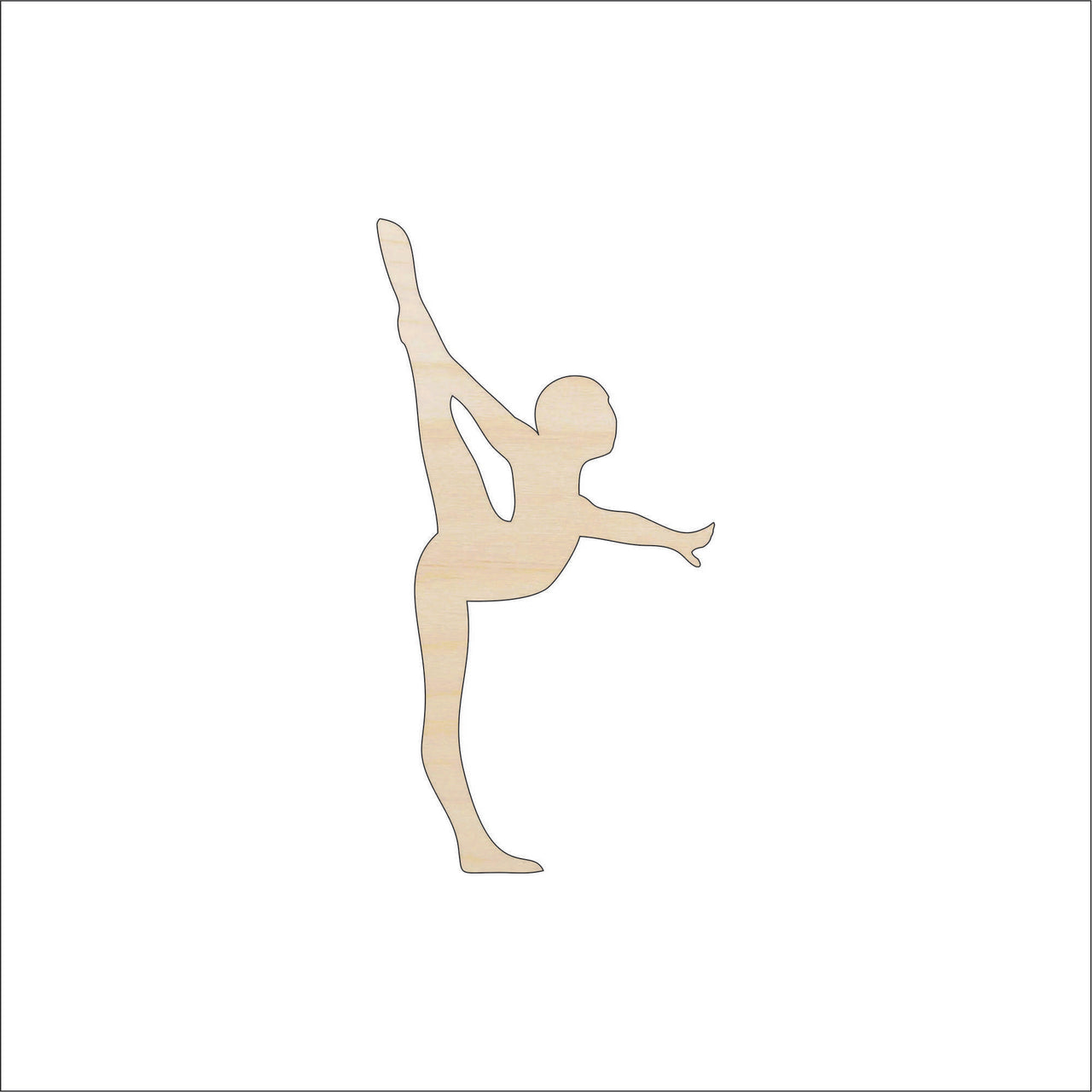 Gymnast Wood Craft Shape - Laser Cut Baltic Birch Unfinished DIY Wood Art Supplies SPT52 - The Wood Shape Store