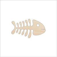Fish Skeleton Wood Craft Shape - Laser Cut Baltic Birch Unfinished DIY Wood Art Supplies FSH41 - The Wood Shape Store