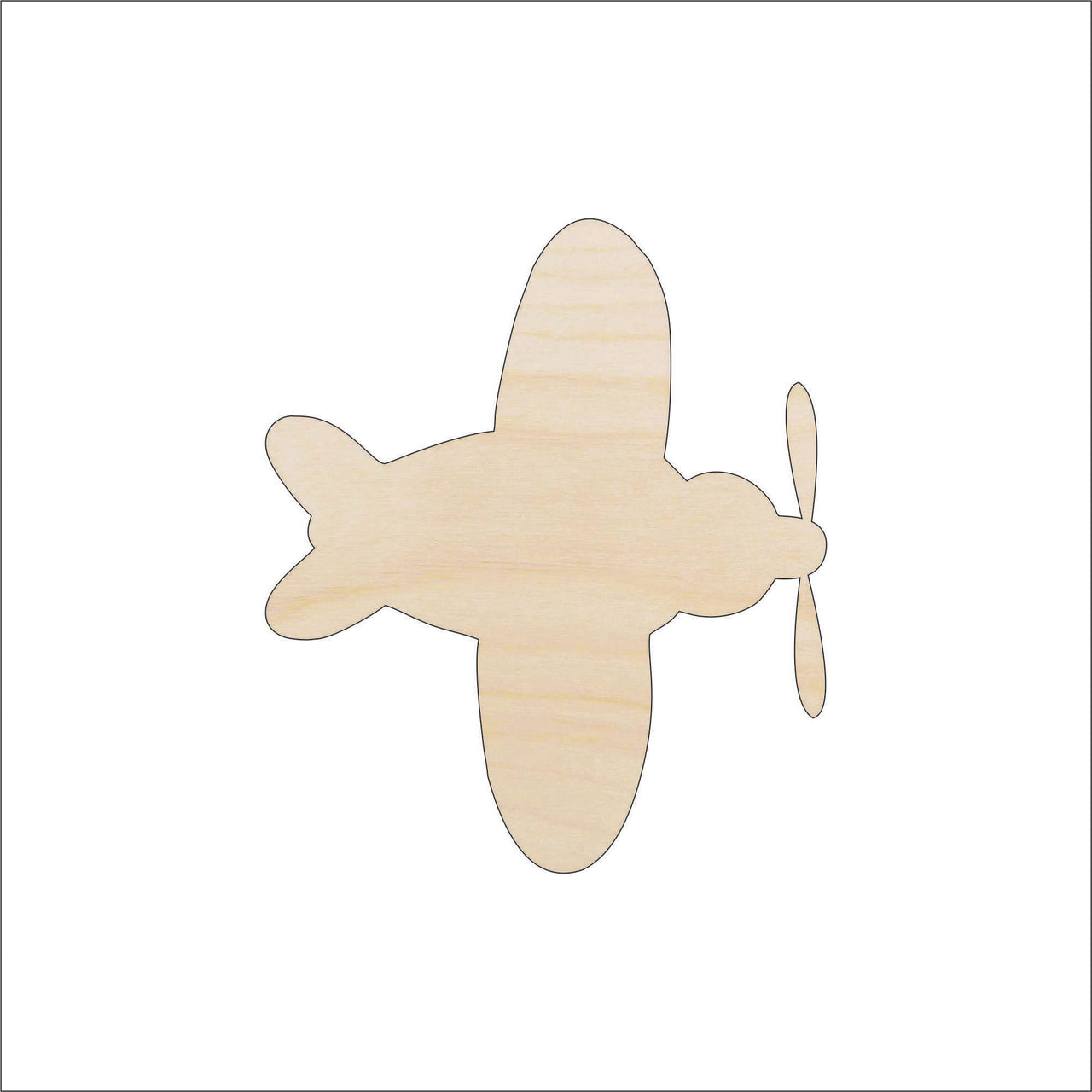 Airplane Wood Craft Shape - Laser Cut Baltic Birch Unfinished DIY Wood Art Supplies PLN16 - The Wood Shape Store