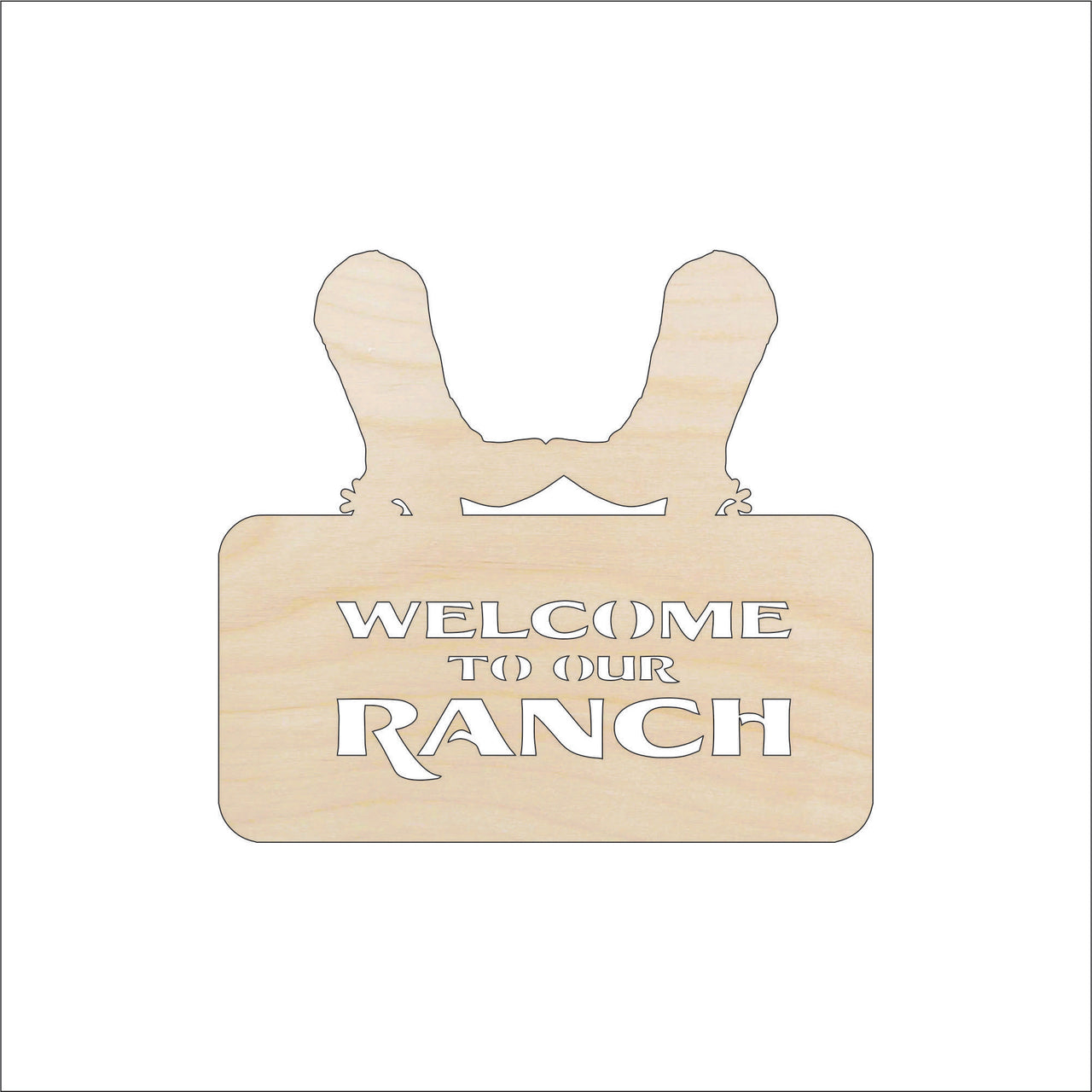 Ranch Wood Craft Shape - Laser Cut Baltic Birch Unfinished DIY Wood Art Supplies SGN44 - The Wood Shape Store