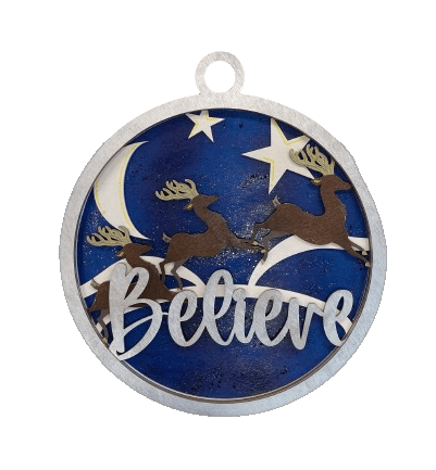 Deer 3D Laser Cut Ornament – Baltic Birch Wood Craft Supplies | DIY Wood Ornament Kit AN7 - The Wood Shape Store