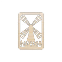 Windmill Wood Craft Shape - Laser Cut Baltic Birch Unfinished DIY Wood Art Supplies WLD78 - The Wood Shape Store
