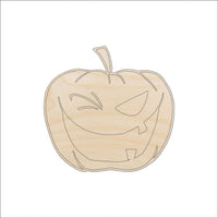 Pumpkin Wood Craft Shape – Laser Cut Baltic Birch Unfinished DIY Wood Art Supplies FAL128 - The Wood Shape Store