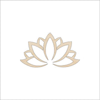 Lotus Wood Craft Shape - Laser Cut Baltic Birch Unfinished DIY Wood Art Supplies FLR6 - The Wood Shape Store