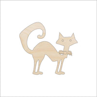 Cat Wood Craft Shape - Laser Cut Baltic Birch Unfinished DIY Wood Art Supplies FAL66 - The Wood Shape Store