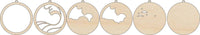 Ocean 3D Laser Cut Ornament – Baltic Birch Wood Craft Supplies | DIY Kit BC6 - The Wood Shape Store