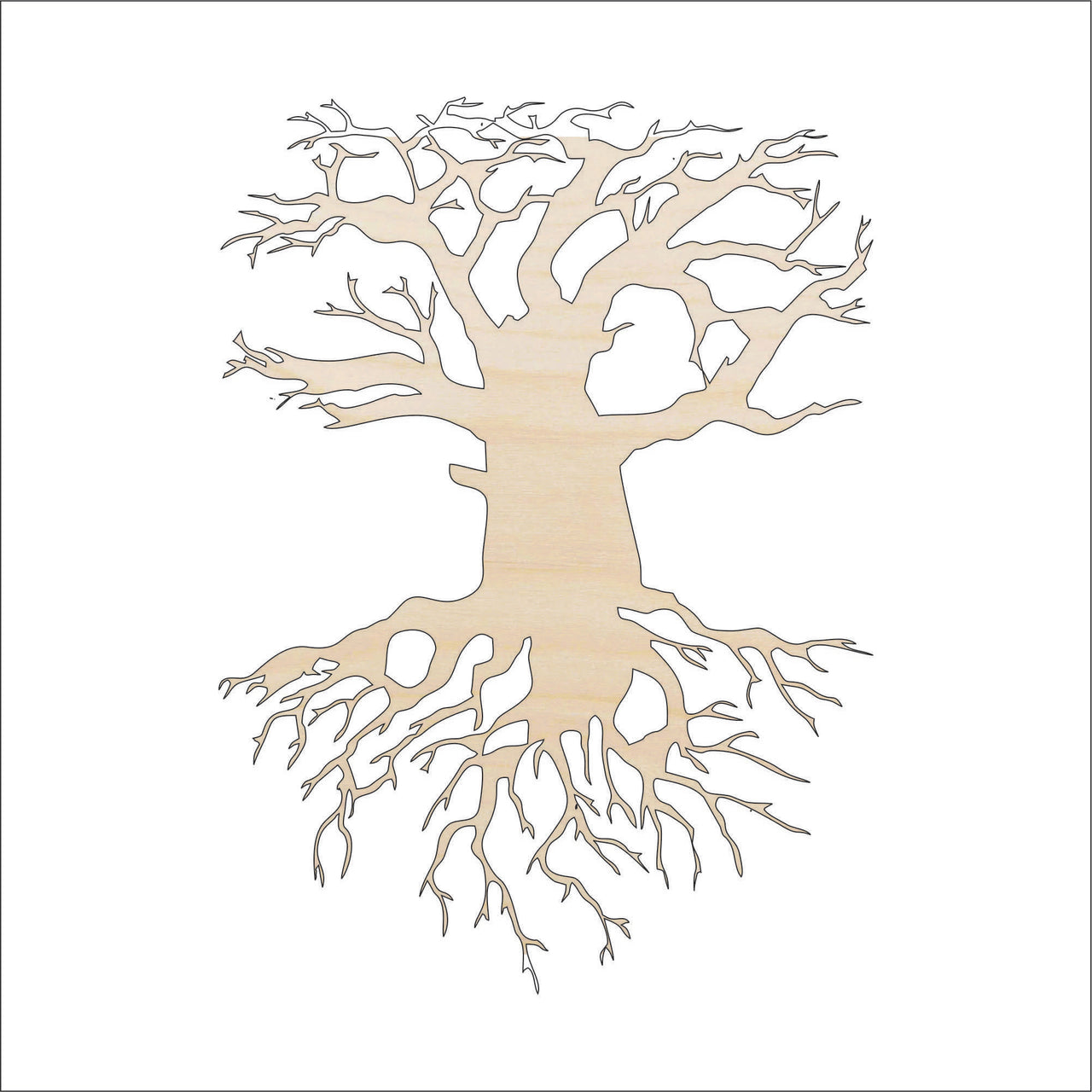 Tree Wood Craft Shape - Laser Cut Baltic Birch Unfinished DIY Wood Art Supplies TRE8 - The Wood Shape Store