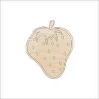 Strawberry Wood Craft Shape - Laser Cut Baltic Birch Unfinished DIY Wood Art Supplies FOD54 - The Wood Shape Store