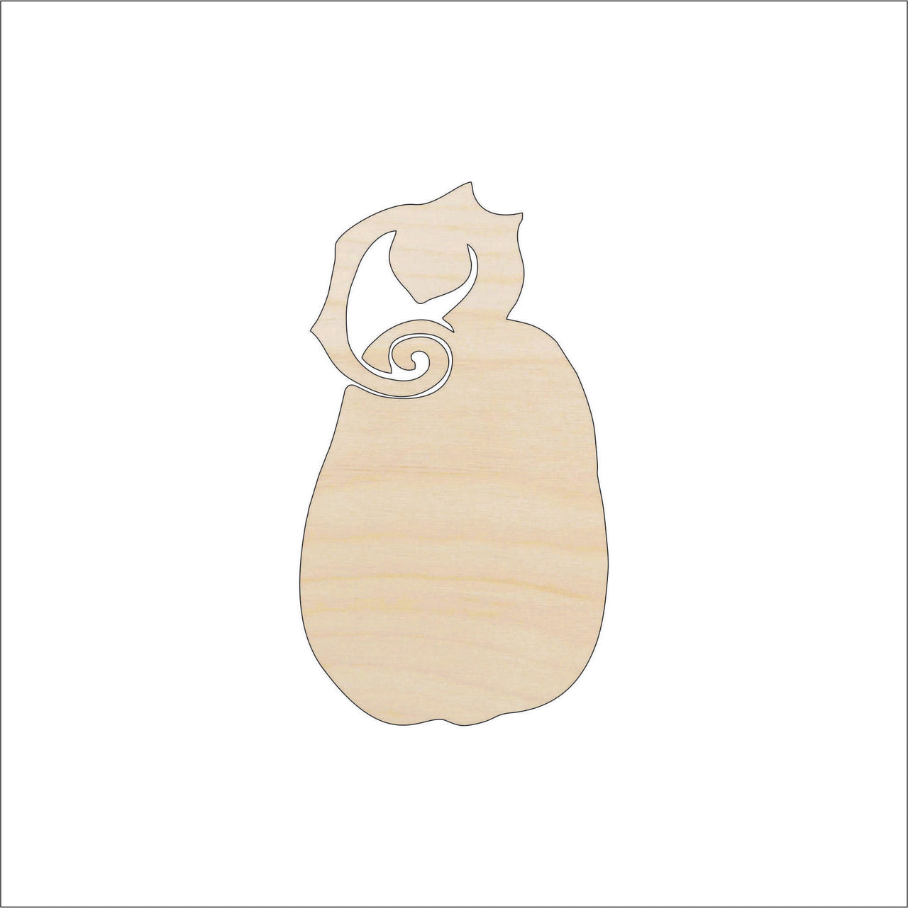 Pumpkin Wood Craft Shape - Laser Cut Baltic Birch Unfinished DIY Wood Art Supplies FAL99 - The Wood Shape Store