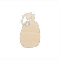 Pumpkin Wood Craft Shape - Laser Cut Baltic Birch Unfinished DIY Wood Art Supplies FAL99 - The Wood Shape Store