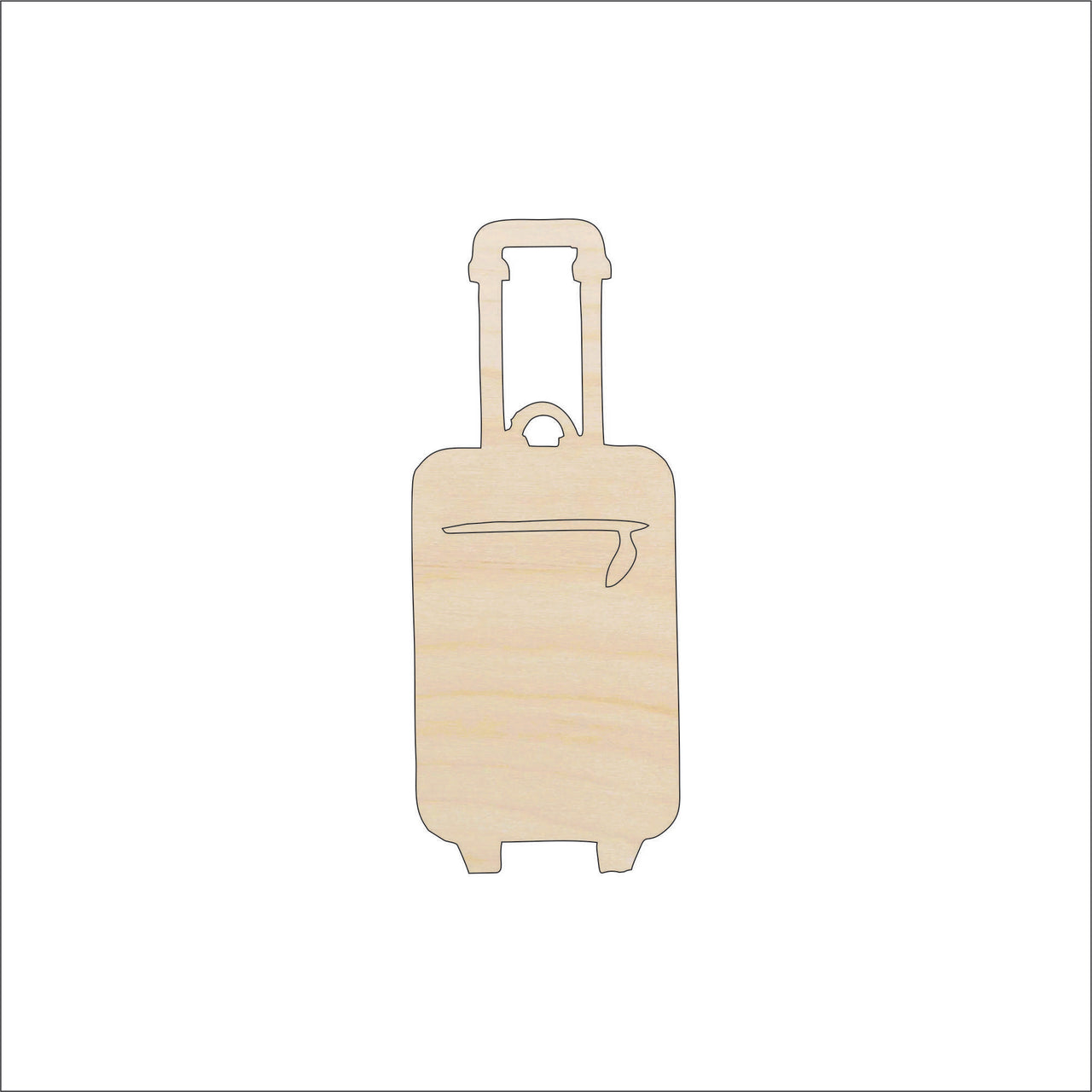Suitcase Wood Craft Shape - Laser Cut Baltic Birch Unfinished DIY Wood Art Supplies TRP22 - The Wood Shape Store