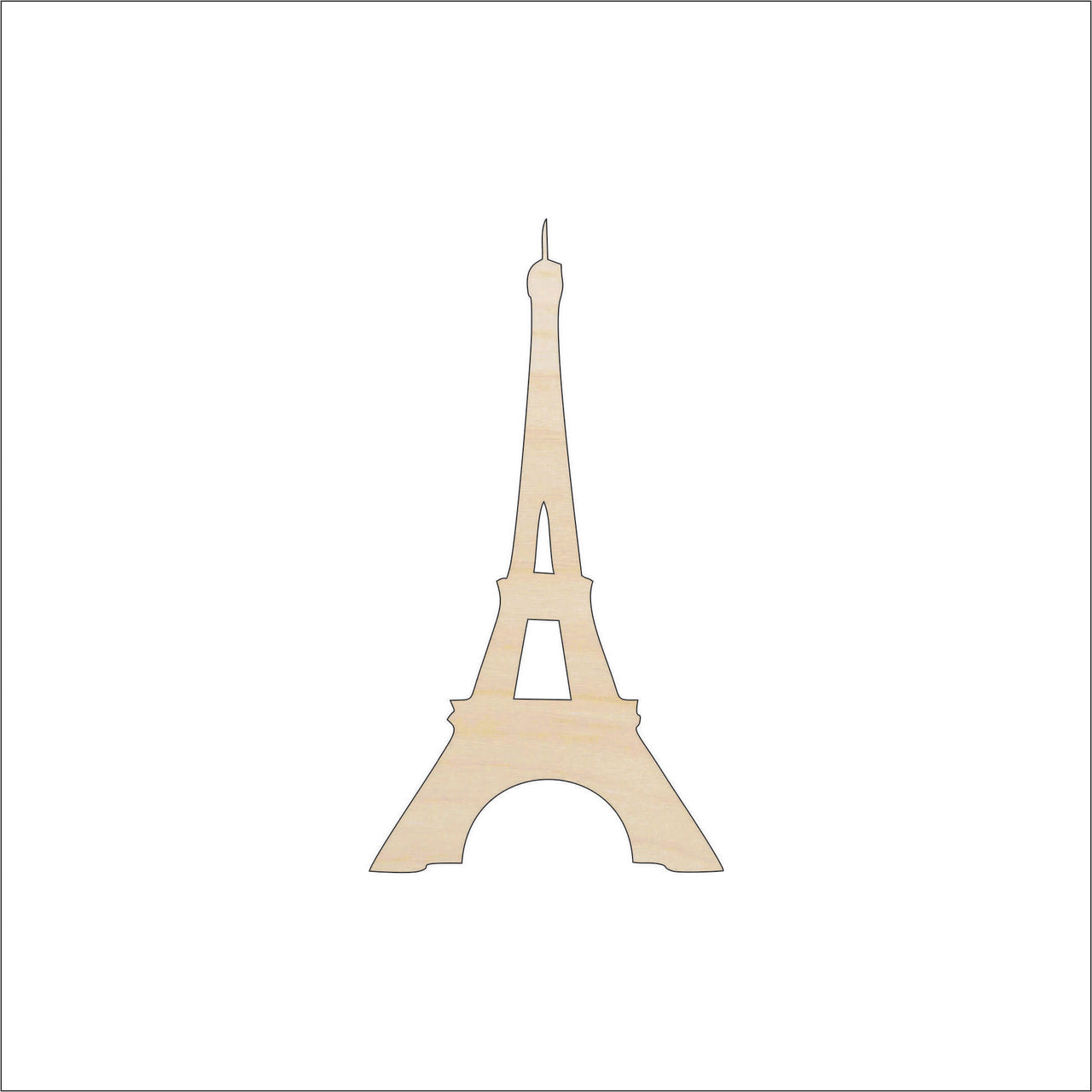 Eiffel Tower Wood Craft Shape - Laser Cut Baltic Birch Unfinished DIY Wood Art Supplies WLD50 - The Wood Shape Store