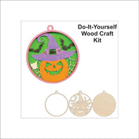Pumpkin 3D Laser Cut Ornament – Baltic Birch Wood Craft Supplies | DIY Wood Ornament Kit HA14 - The Wood Shape Store
