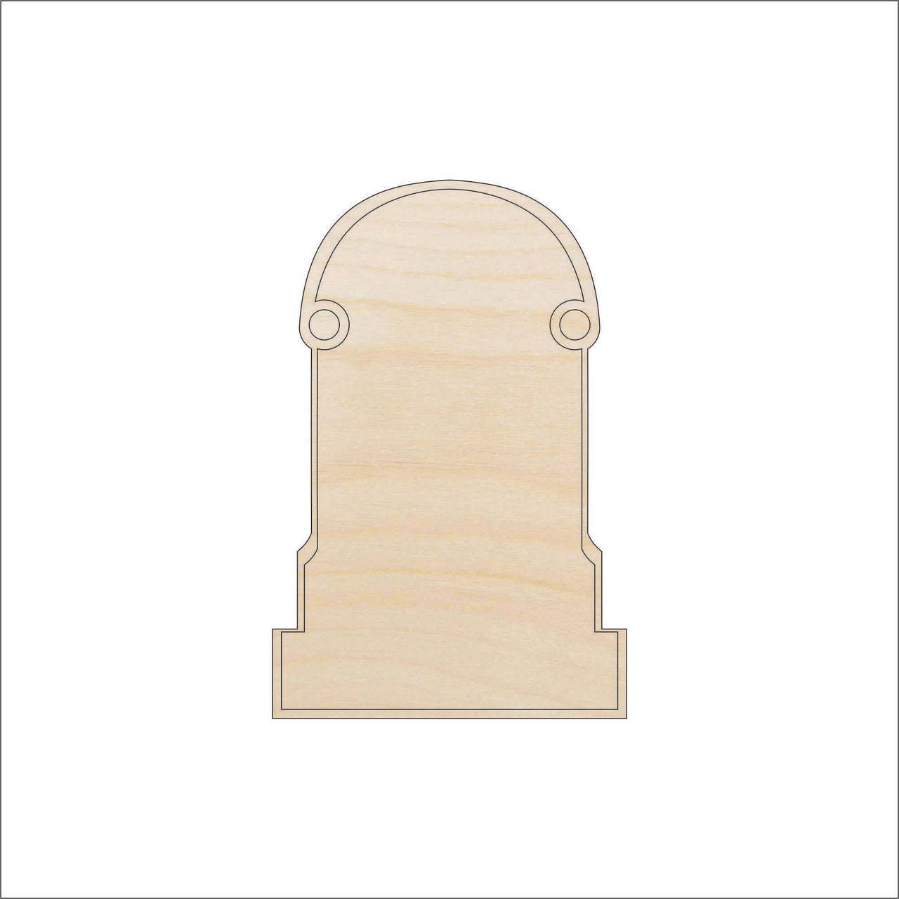 Tombstone Wood Craft Shape - Laser Cut Baltic Birch Unfinished DIY Wood Art Supplies FAL228 - The Wood Shape Store