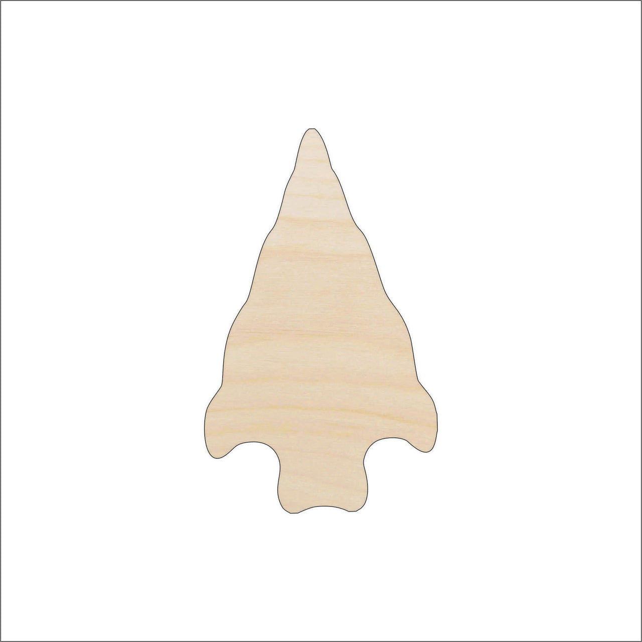 Arrowhead Wood Craft Shape – Laser Cut Baltic Birch Unfinished DIY Wood Art Supplies XTR26 - The Wood Shape Store