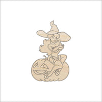 Witch Wood Craft Shape - Laser Cut Baltic Birch Unfinished DIY Wood Art Supplies FAL73 - The Wood Shape Store
