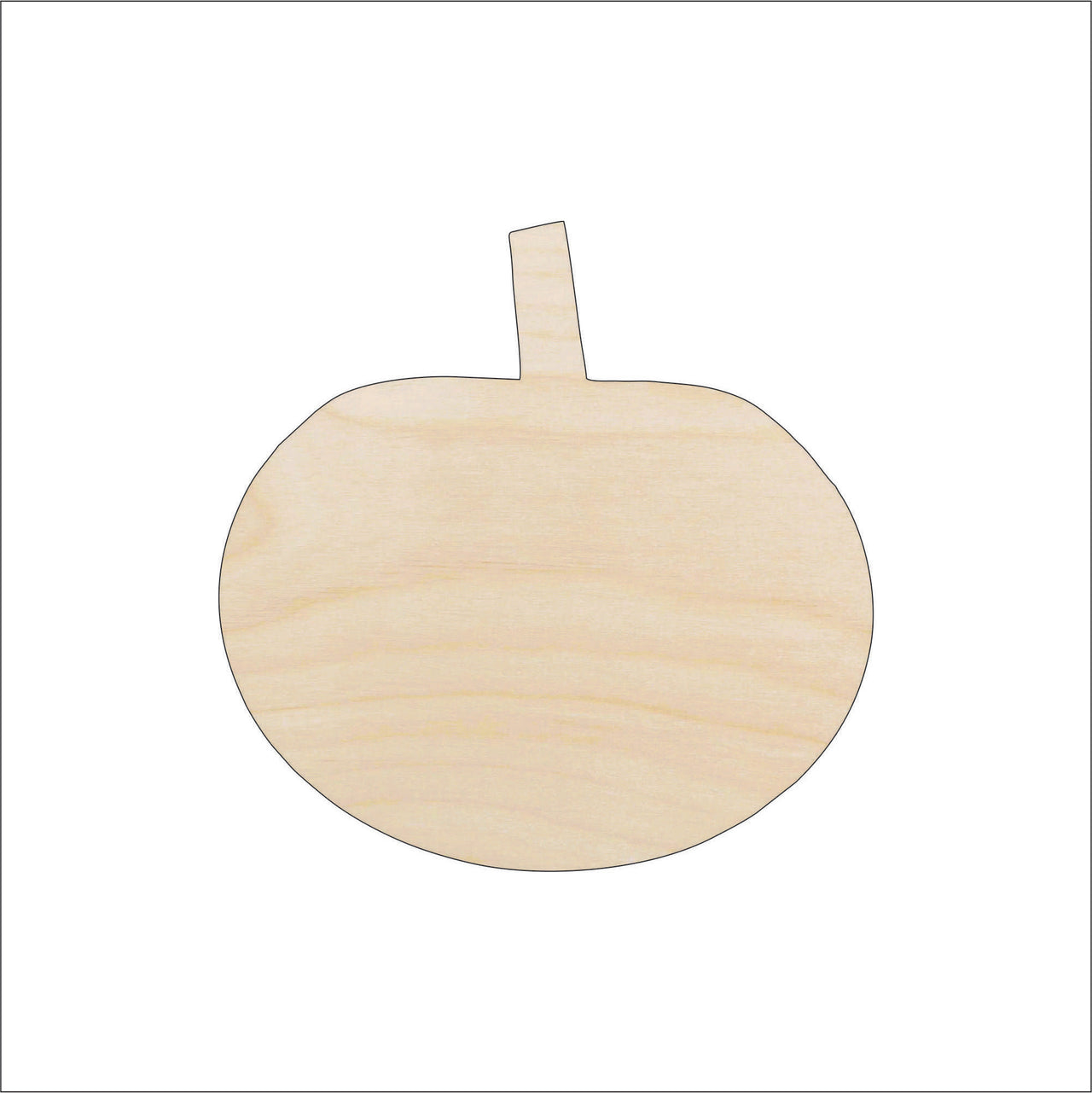 Pumpkin Wood Craft Shape - Laser Cut Baltic Birch Unfinished DIY Wood Art Supplies FAL87 - The Wood Shape Store