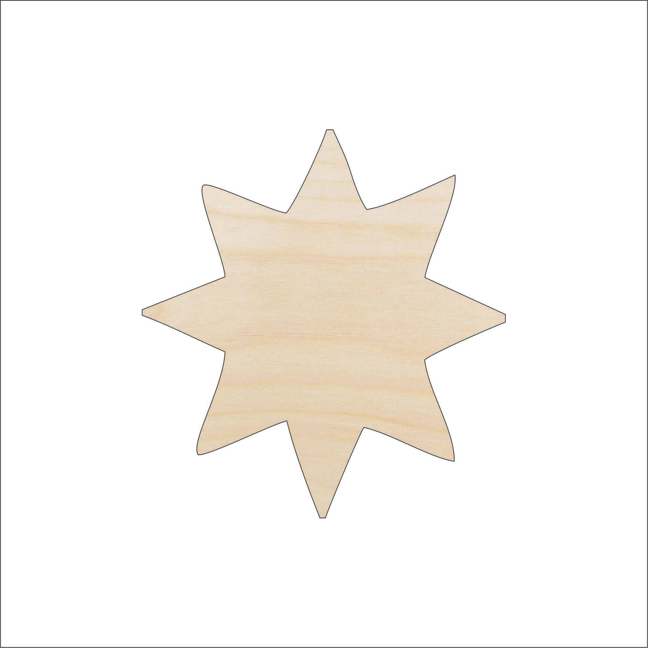 Star Wood Craft Shape - Laser Cut Baltic Birch Unfinished DIY Wood Art Supplies SKY46 - The Wood Shape Store