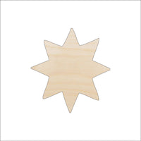 Star Wood Craft Shape - Laser Cut Baltic Birch Unfinished DIY Wood Art Supplies SKY46 - The Wood Shape Store