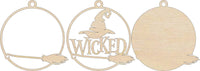 Witch 3D Laser Cut Ornament – Baltic Birch Wood Craft Supplies | DIY Wood Ornament Kit HA33 - The Wood Shape Store