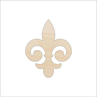 Fleur de Lis Wood Craft Shape - Laser Cut Baltic Birch Unfinished DIY Wood Art Supplies DSN37 - The Wood Shape Store