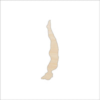 Diver Wood Craft Shape - Laser Cut Baltic Birch Unfinished DIY Wood Art Supplies SPT656 - The Wood Shape Store