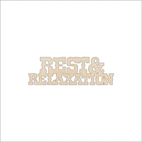 Rest & Relax - Wood Craft Shape – Laser Cut Baltic Birch Unfinished DIY Art Supplies TRP16 - The Wood Shape Store