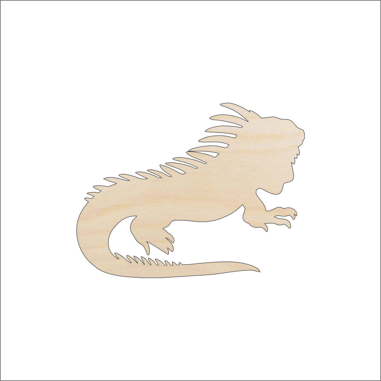 Lizard Iguana Wood Craft Shape - Laser Cut Baltic Birch Unfinished DIY Wood Art Supplies REP28 - The Wood Shape Store