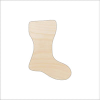 Stocking Wood Craft Shape - Laser Cut Baltic Birch Unfinished DIY Wood Art Supplies XMS69 - The Wood Shape Store