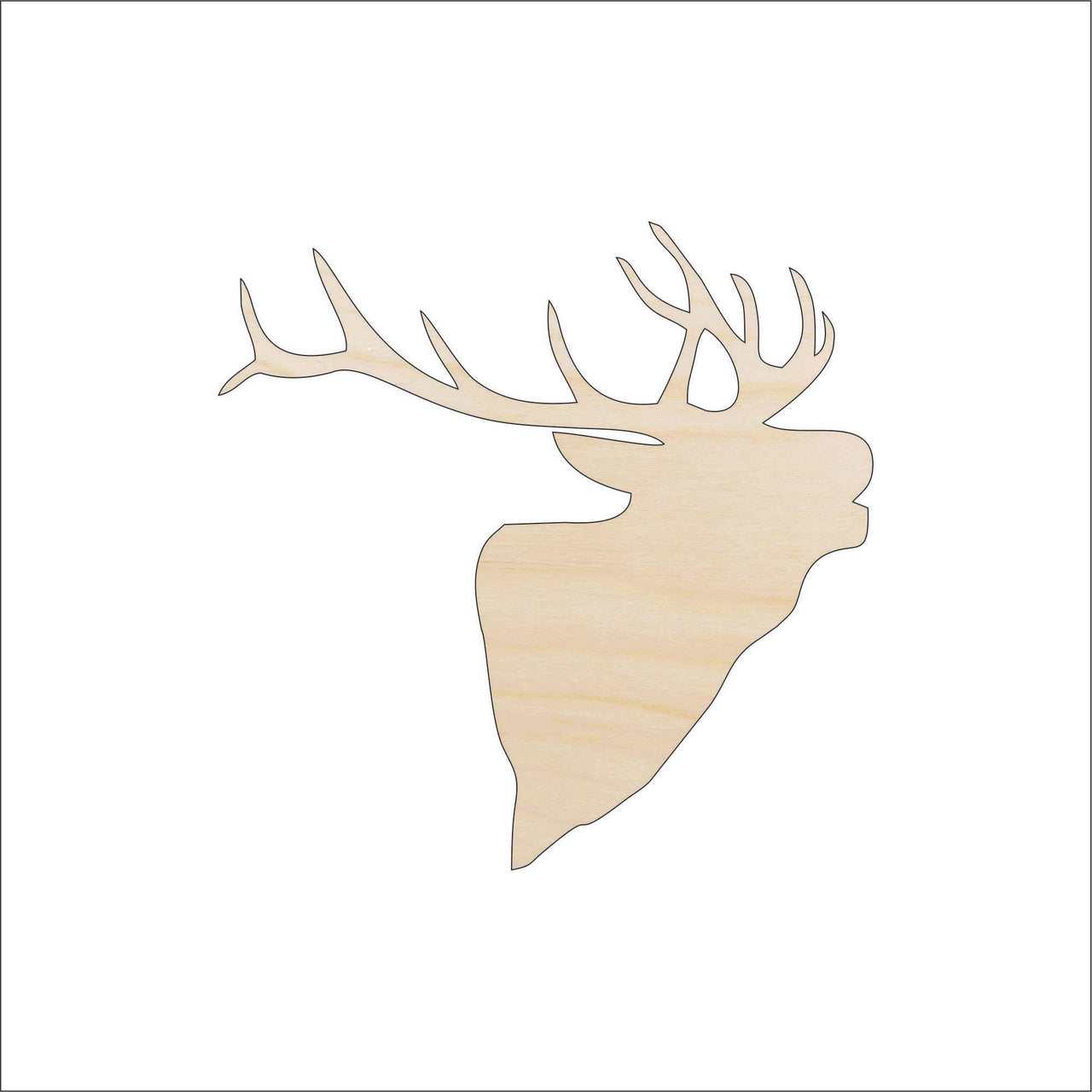 Deer Wood Craft Shape - Laser Cut Baltic Birch Unfinished DIY Wood Art Supplies DER36 - The Wood Shape Store