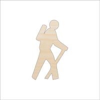 Hiker Wood Craft Shape - Laser Cut Baltic Birch Unfinished DIY Wood Art Supplies SPT682 - The Wood Shape Store