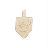 Dreidel Wood Craft Shape - Laser Cut Baltic Birch Unfinished DIY Wood Art Supplies REL82 - The Wood Shape Store