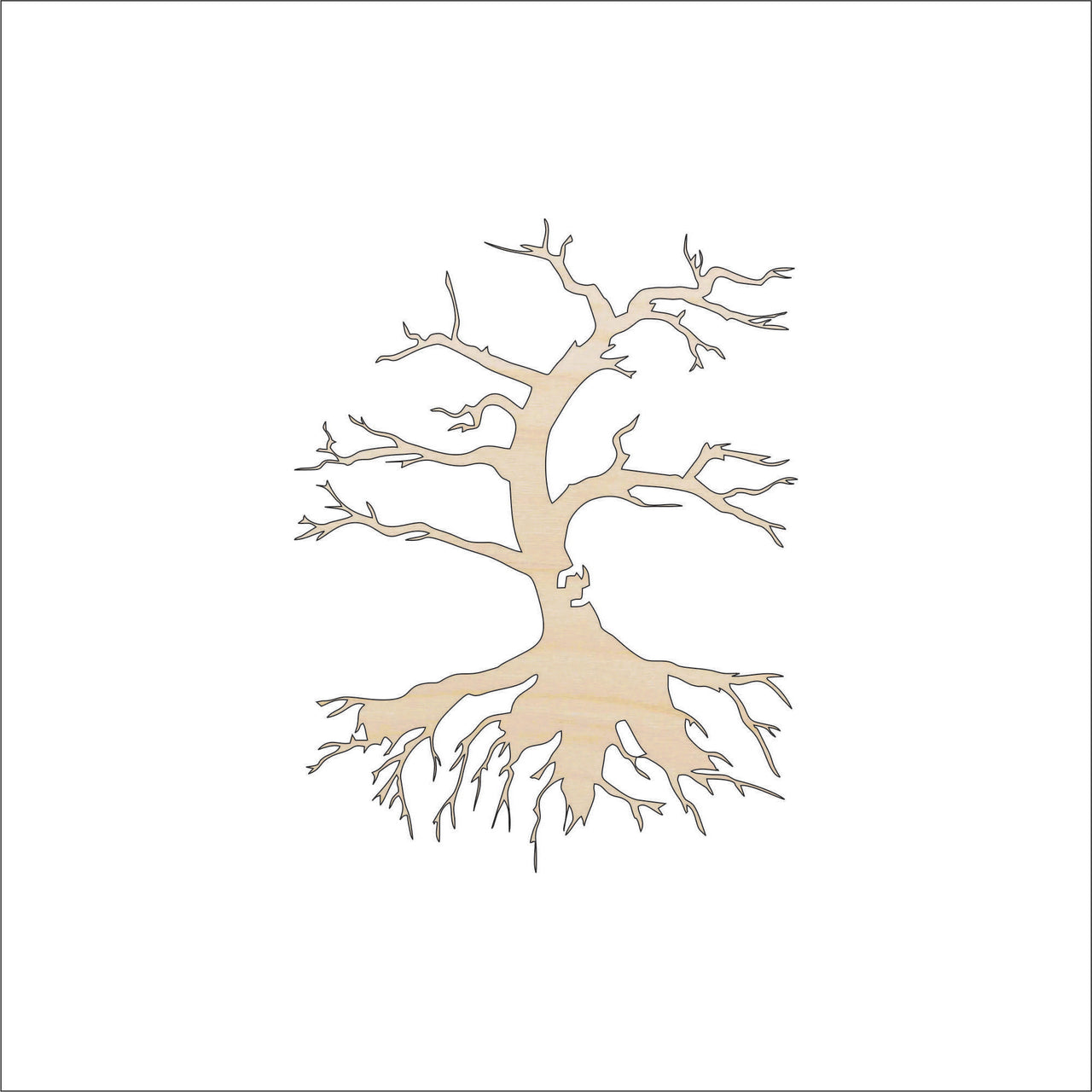 Tree Wood Craft Shape - Laser Cut Baltic Birch Unfinished DIY Wood Art Supplies TRE82 - The Wood Shape Store