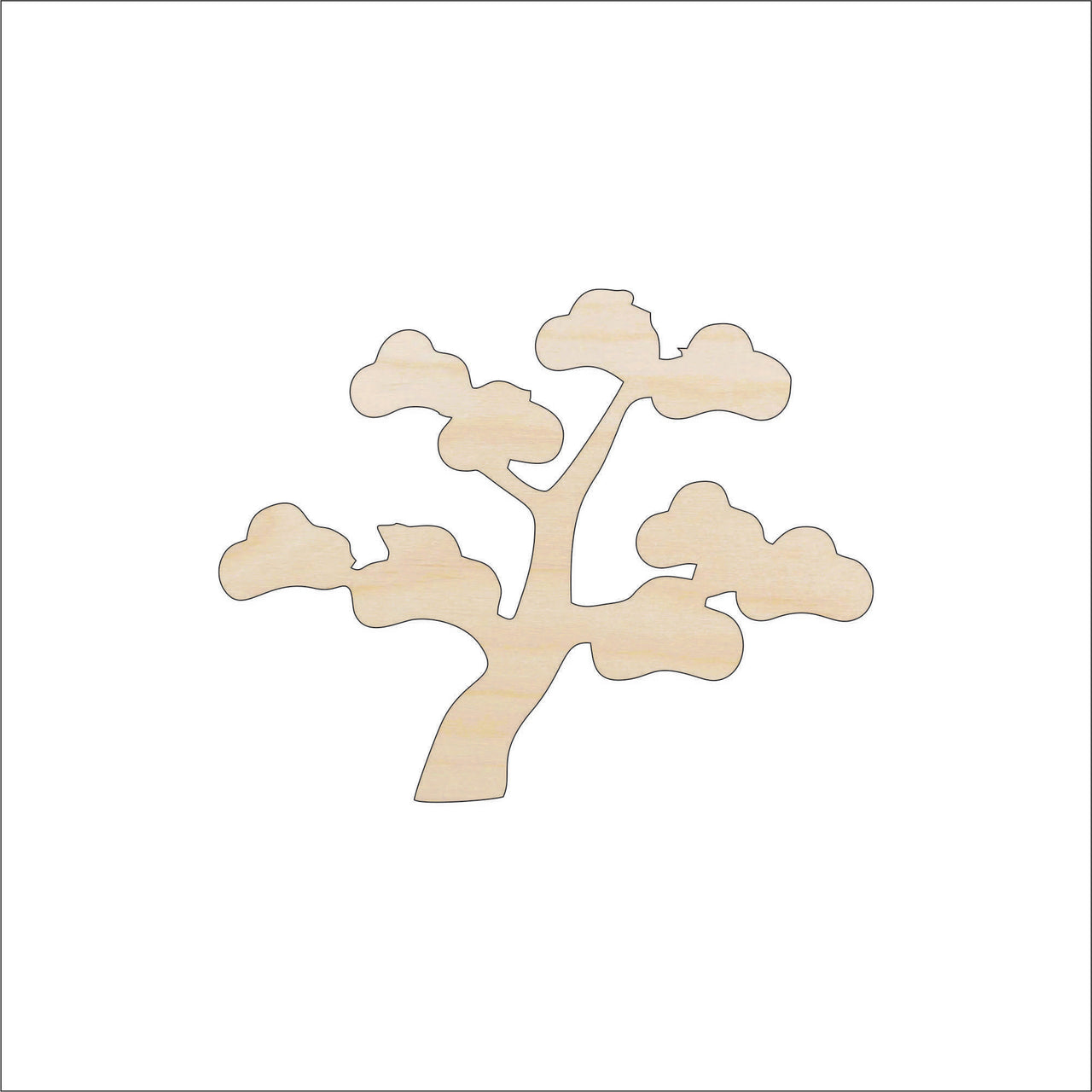 Tree Wood Craft Shape - Laser Cut Baltic Birch Unfinished DIY Wood Art Supplies TRE96 - The Wood Shape Store