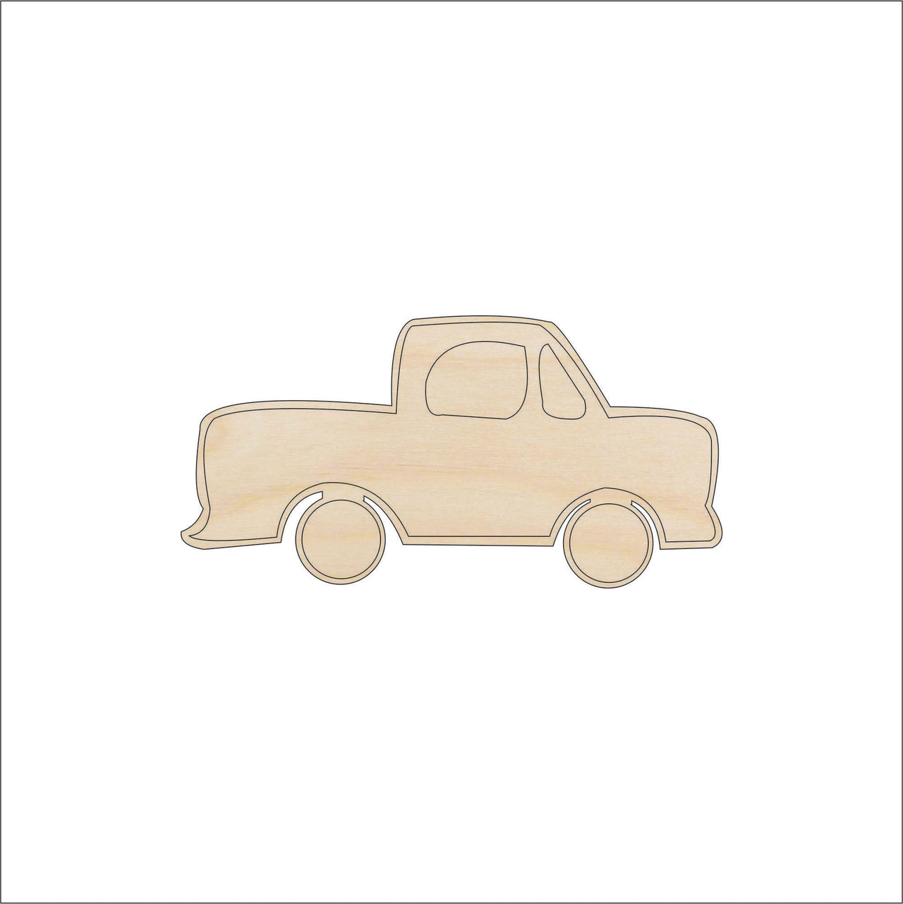 Truck Wood Craft Shape - Laser Cut Baltic Birch Unfinished DIY Wood Art Supplies CAR113 - The Wood Shape Store