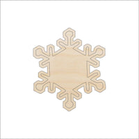 Snowflake Wood Craft Shape - Laser Cut Baltic Birch Unfinished DIY Wood Art Supplies SNW41 - The Wood Shape Store