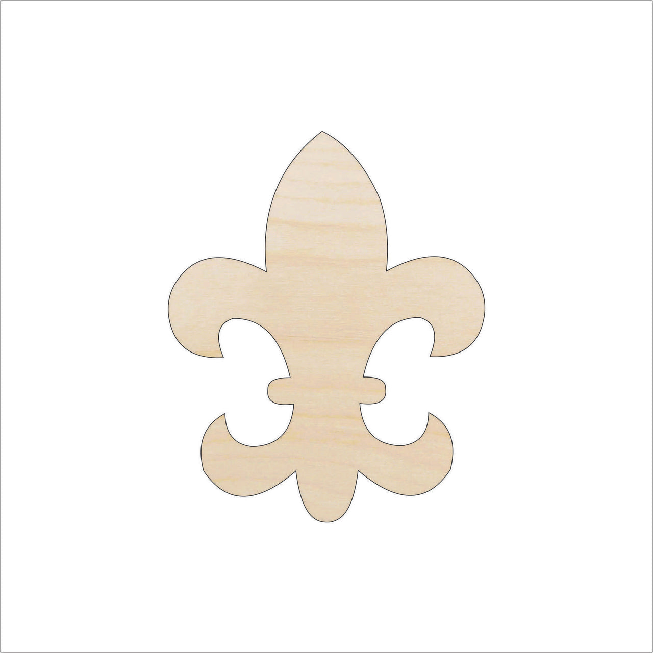 Fleur de Lis Wood Craft Shape - Laser Cut Baltic Birch Unfinished DIY Wood Art Supplies DSN93 - The Wood Shape Store