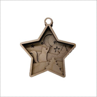 Cat 3D Laser Cut Ornament – Baltic Birch Wood Craft Supplies | DIY Wood Ornament Kit AN52 - The Wood Shape Store