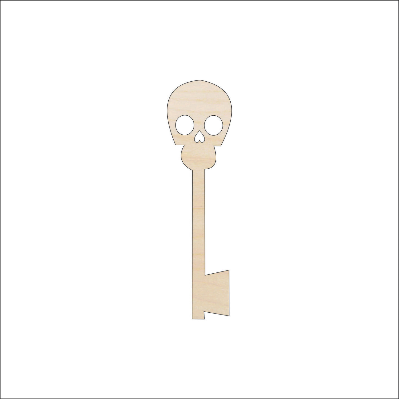 Key Wood Craft Shape - Laser Cut Baltic Birch Unfinished DIY Wood Art Supplies KEY10 - The Wood Shape Store