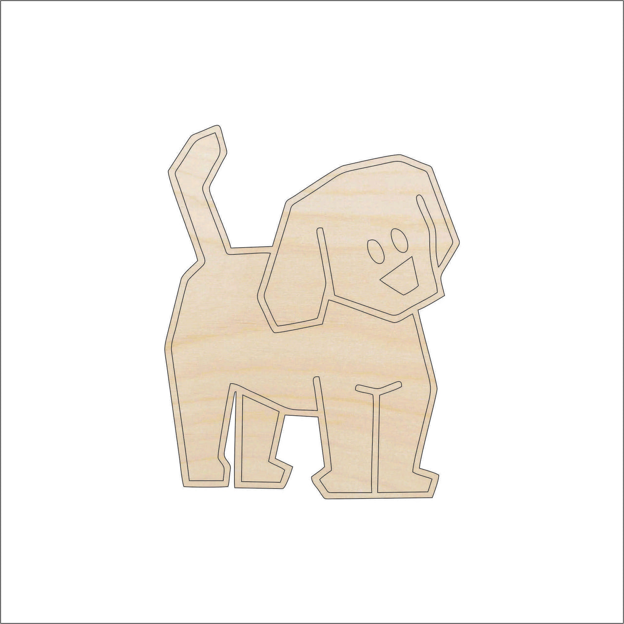 Dog Wood Craft Shape - Laser Cut Baltic Birch Unfinished DIY Wood Art Supplies DOG59 - The Wood Shape Store