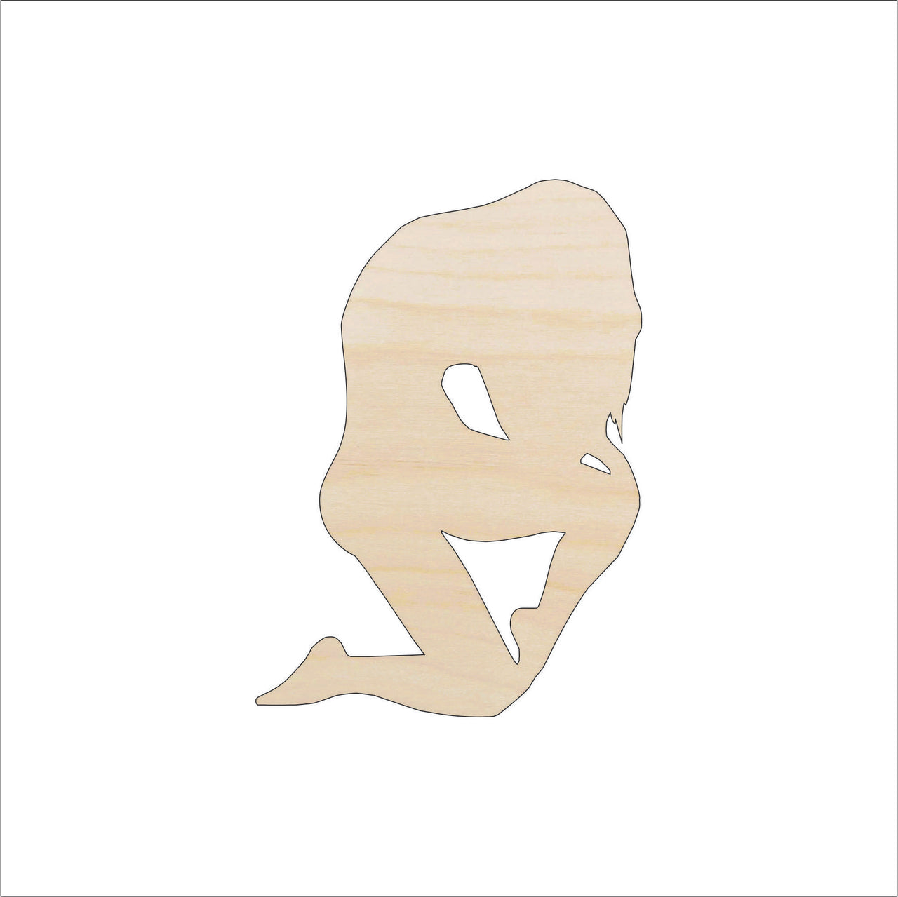 Woman Wood Craft Shape - Laser Cut Baltic Birch Unfinished DIY Wood Art Supplies PPL73 - The Wood Shape Store