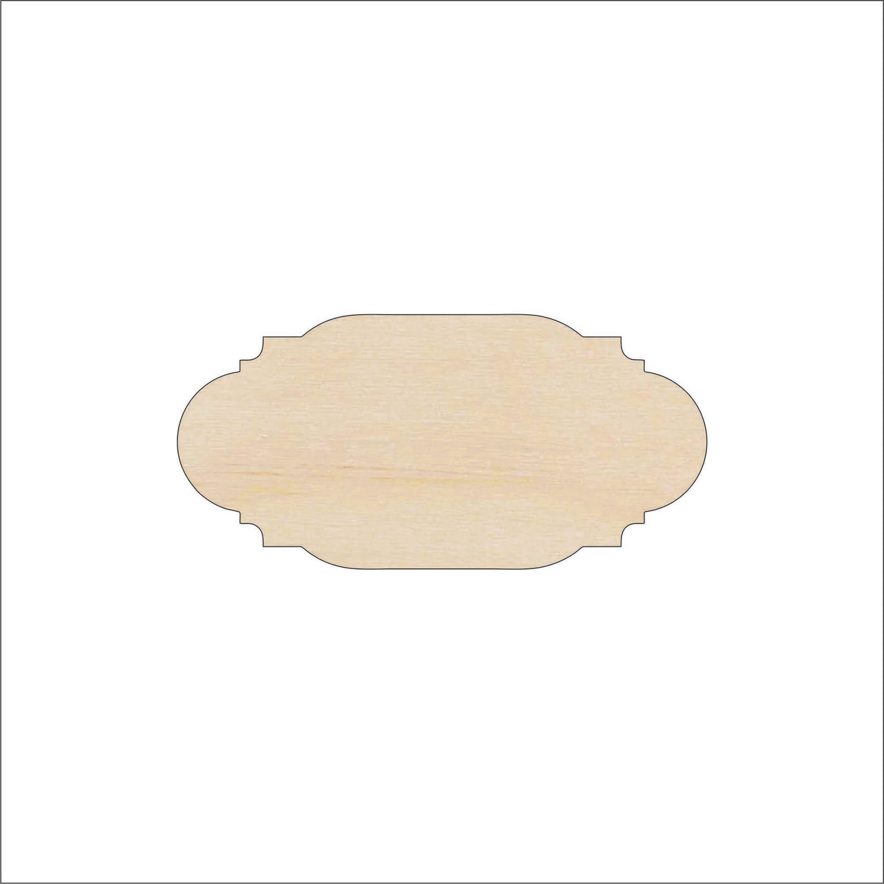Plaque Wood Craft Shape - Laser Cut Baltic Birch Unfinished DIY Wood Art Supplies BSC53 - The Wood Shape Store