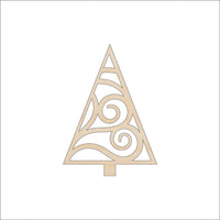 Tree Wood Craft Shape - Laser Cut Baltic Birch Unfinished DIY Wood Art Supplies TRE130 - The Wood Shape Store