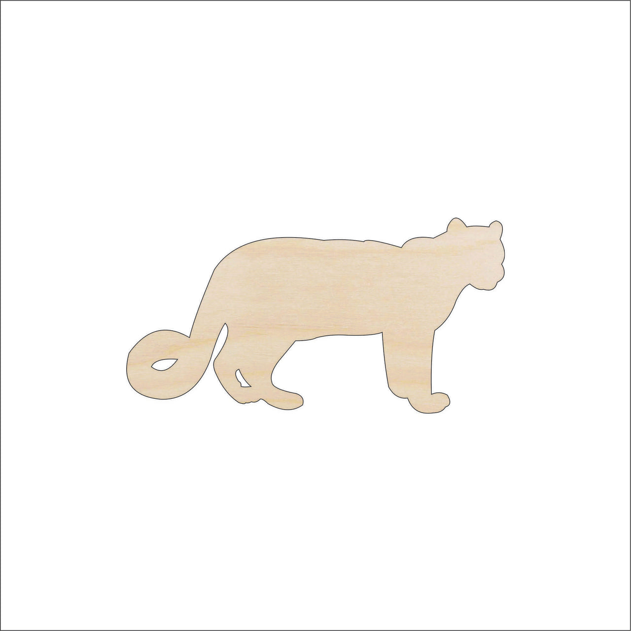 Leopard Wood Craft Shape - Laser Cut Baltic Birch Unfinished DIY Wood Art Supplies CAT170 - The Wood Shape Store