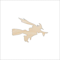Flying Witch Wood Craft Shape - Laser Cut Baltic Birch Unfinished DIY Wood Art Supplies FAL233 - The Wood Shape Store