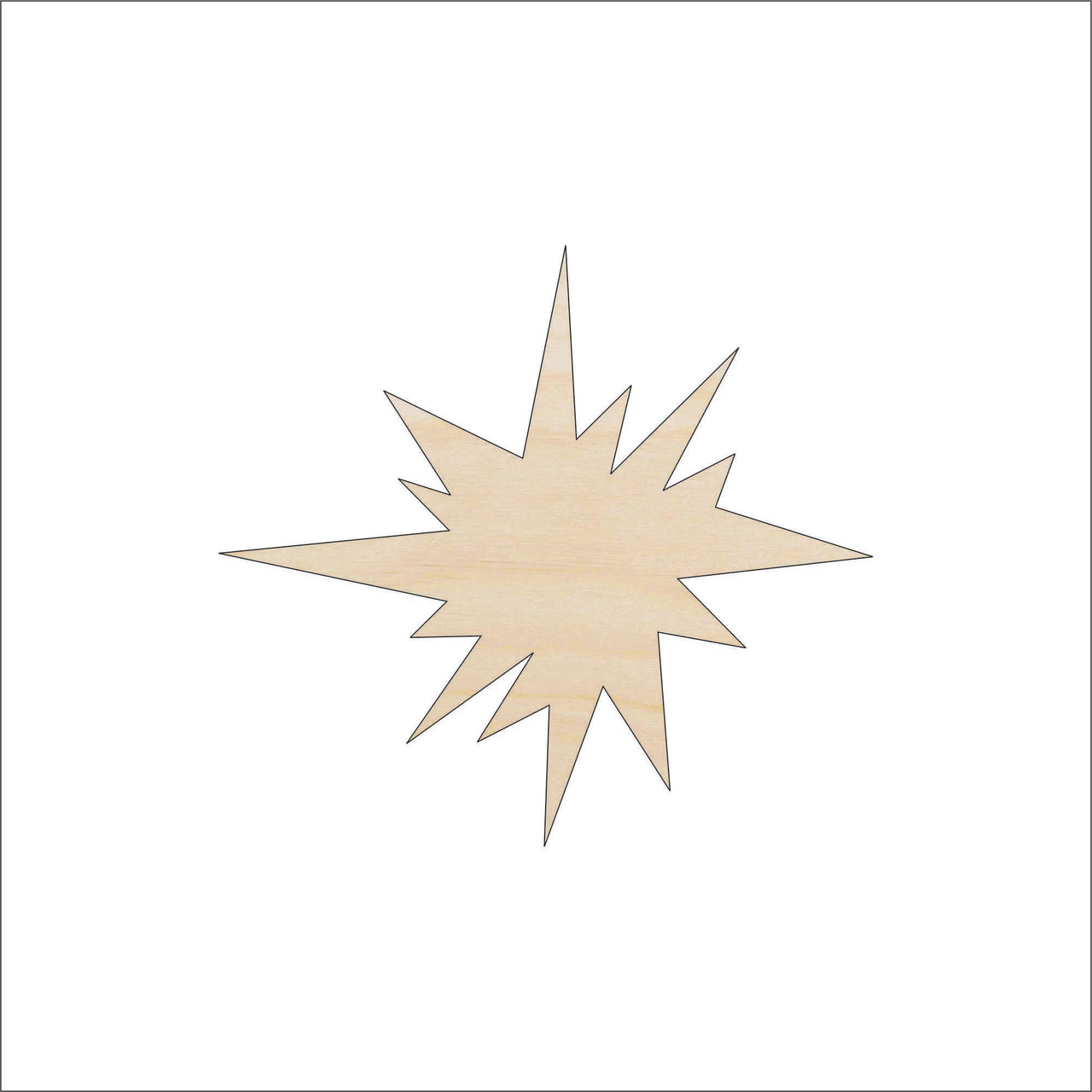Splat Wood Craft Shape - Laser Cut Baltic Birch Unfinished DIY Wood Art Supplies WRD88 - The Wood Shape Store