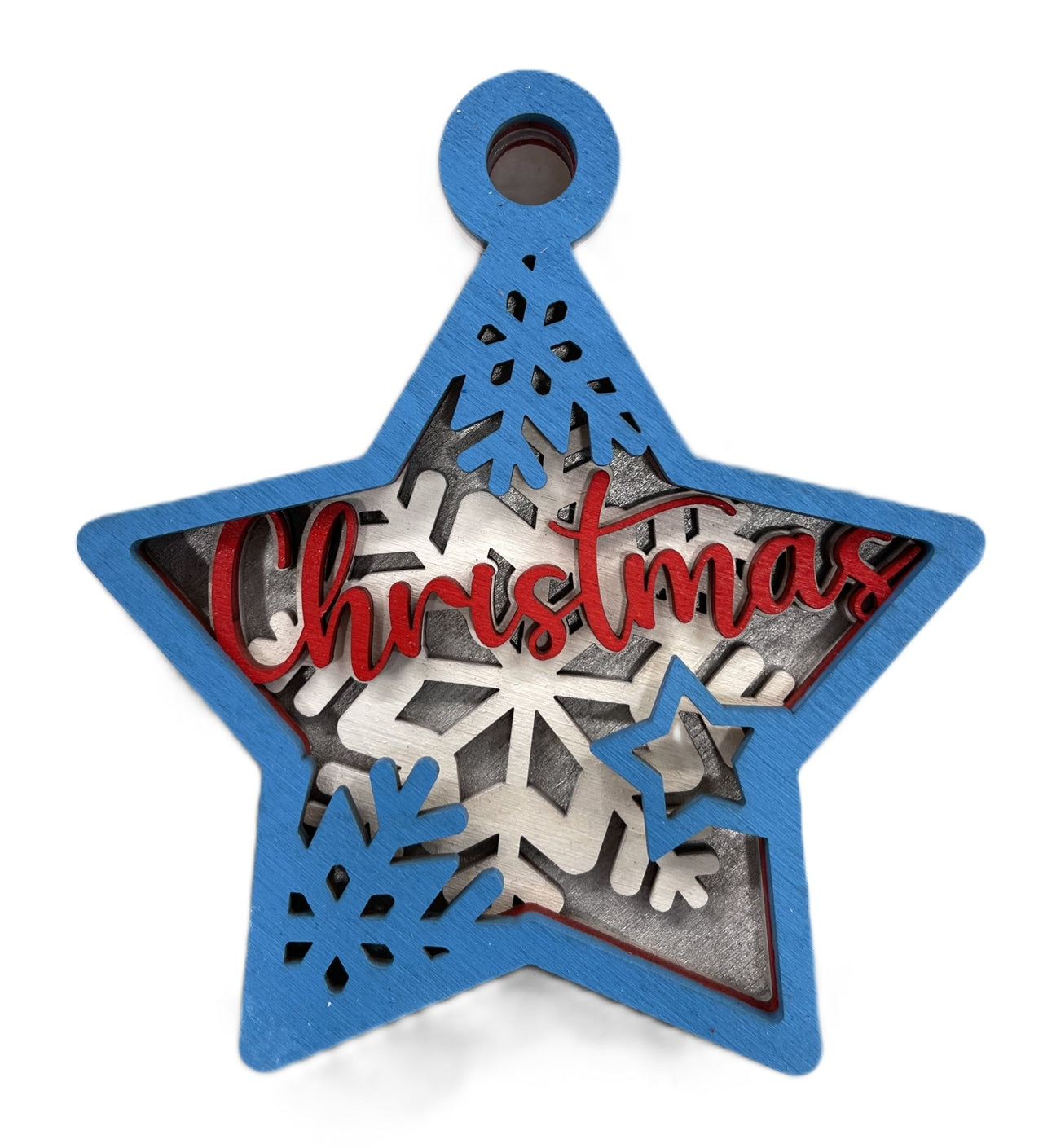 Star 3D Laser Cut Ornament – Baltic Birch Wood Craft Supplies | DIY Wood Ornament Kit XM18 - The Wood Shape Store