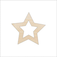 Star Wood Craft Shape - Laser Cut Baltic Birch Unfinished DIY Wood Art Supplies SKY54 - The Wood Shape Store