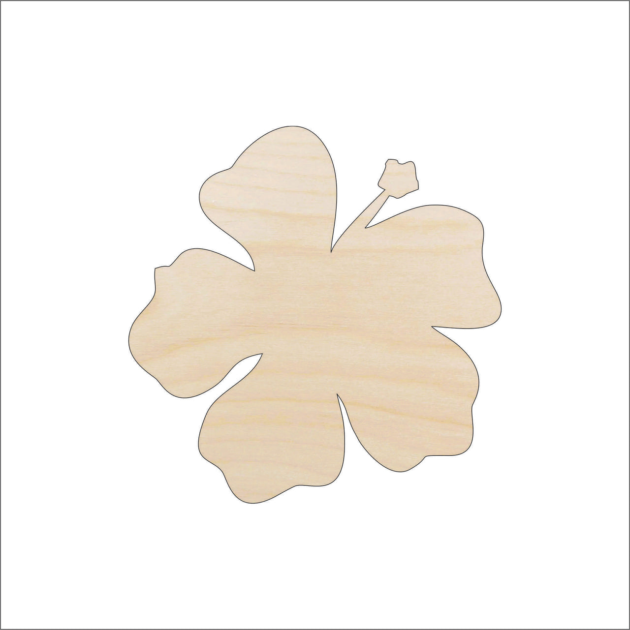 Flower Wood Craft Shape - Laser Cut Baltic Birch Unfinished DIY Wood Art Supplies FLR55 - The Wood Shape Store