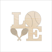 Tennis Word Wood Craft Shape - Laser Cut Baltic Birch Unfinished DIY Wood Art Supplies SPT609 - The Wood Shape Store